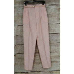 VINTAGE Daily Habit Womens Size 13 High Rise Pleated Straight Leg Pants Pink